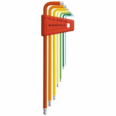 PB SWISS TOOLS ボール付ロングレインボーレンチセット 212.LH-6RB