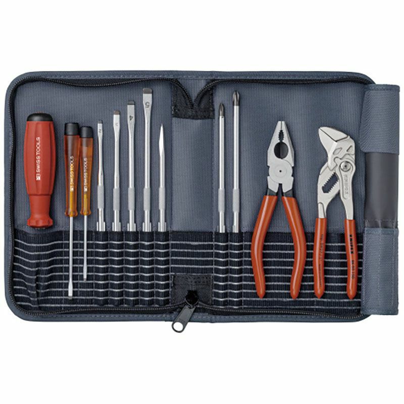 PB SWISS TOOLS プライヤー付差替式ドライバーセット グレー