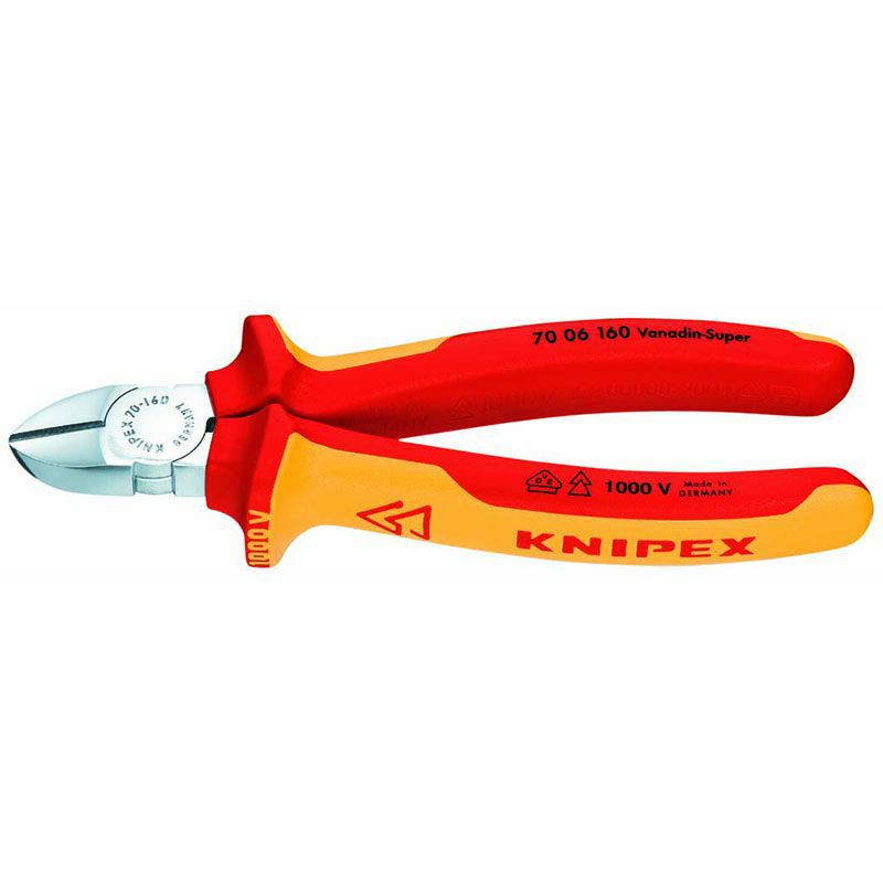 クニペックス KNIPEX 絶縁 斜ニッパー 1000V 7006 160mm | WIT