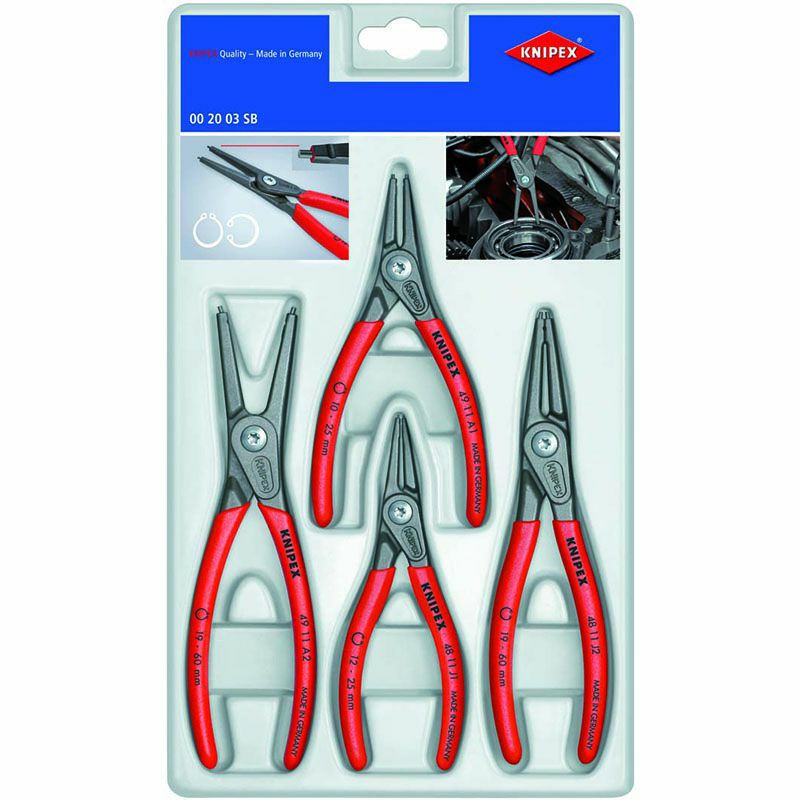 クニペックス KNIPEX 精密スナップリングプライヤーセット 4本組 | WIT