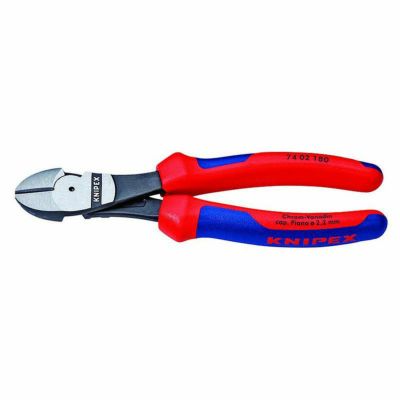 クニペックス 強力型斜ニッパー 硬線用 7402-180 KNIPEX