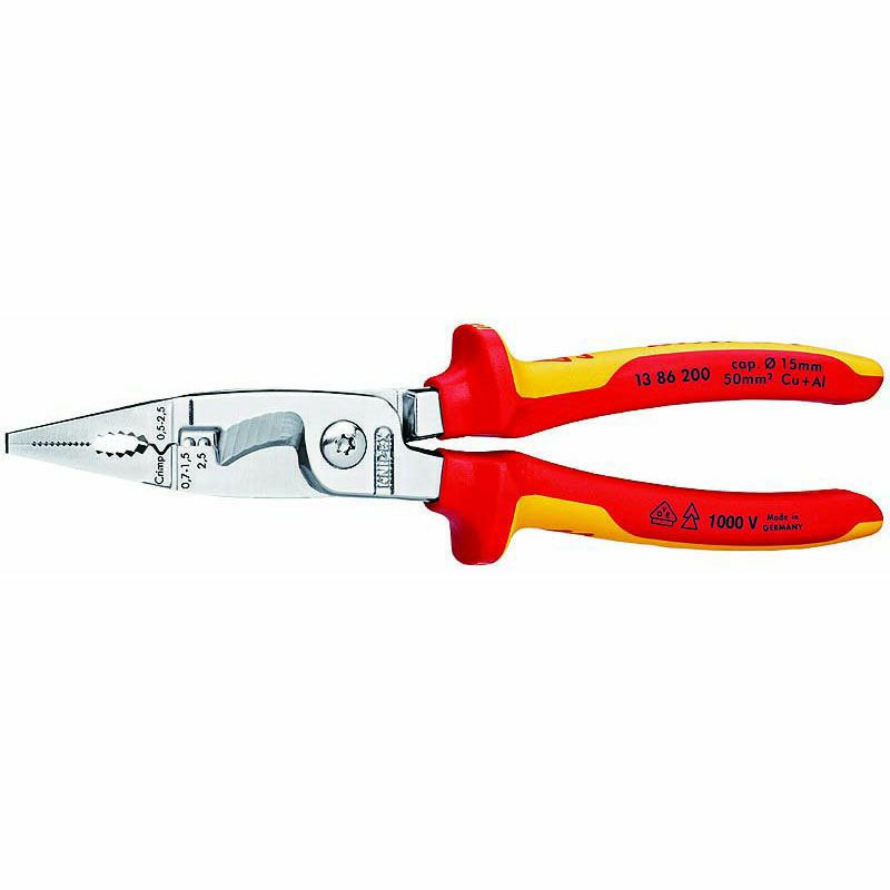 クニペックス KNIPEX 絶縁エレクトロプライヤー 200mm | WIT