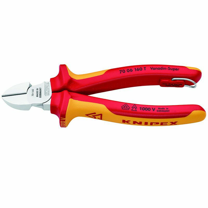 クニペックス KNIPEX 絶縁工具 絶縁斜ニッパー 160mm | WIT