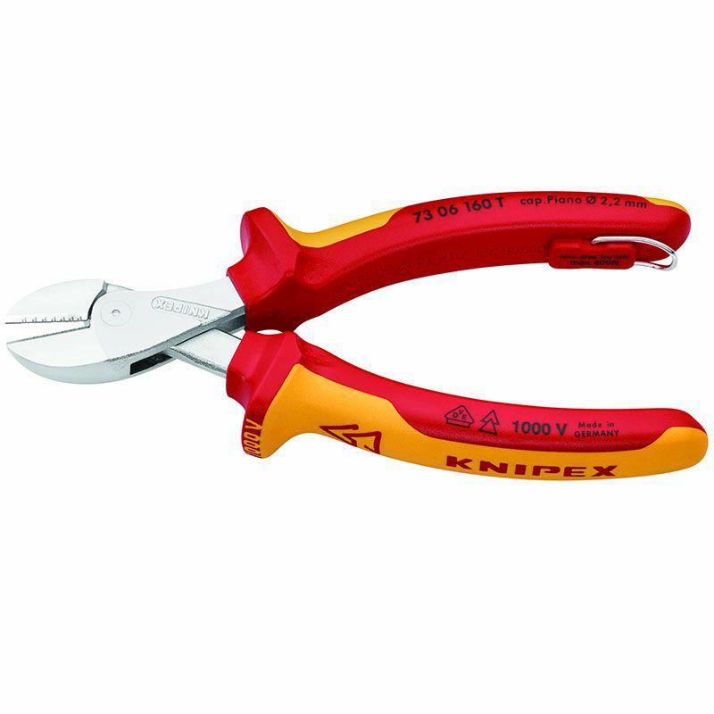 クニペックス (KNIPEX) ニッパー KNIPEX 7006-160TBK 絶縁斜ニッパー