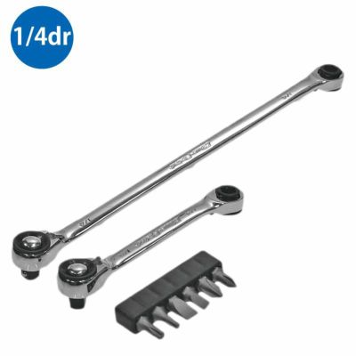 SNAP-ON Blue-Point 2pc ミニビットラチェット＆6pc ビットセット 