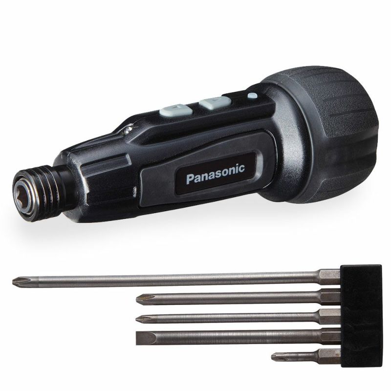 パナソニック 3.7V 850mAh 充電 ミニドライバー miniQu 黒 EZ7412S-B