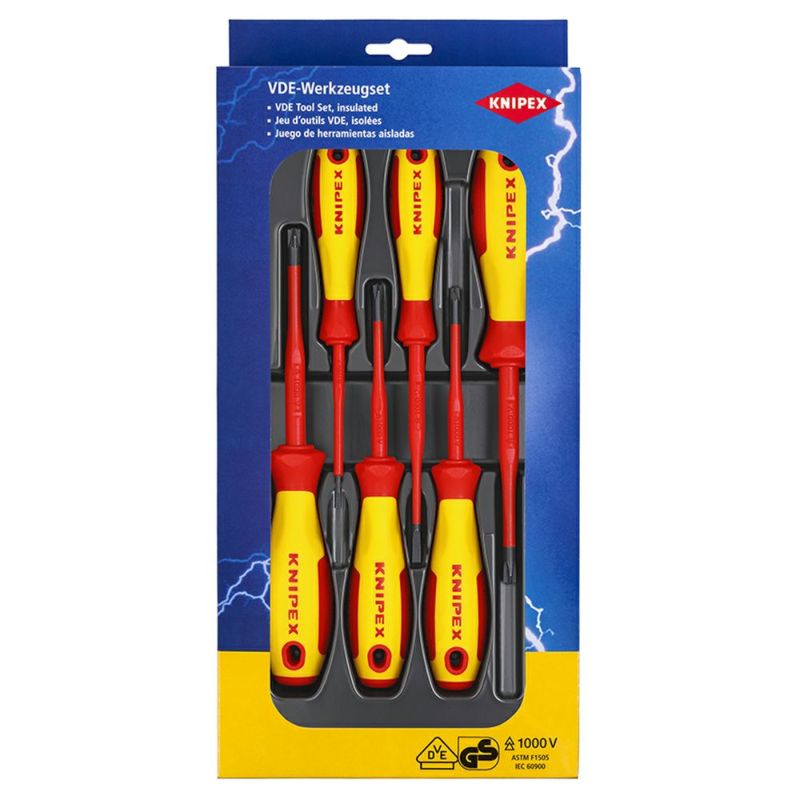 クニペックス KNIPEX 絶縁ドライバーセット 6本セット | WIT