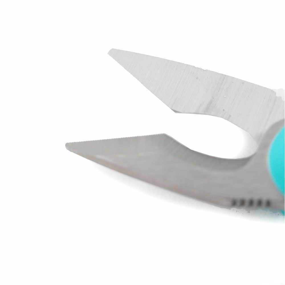 WITオリジナル エレクトロニクスシザース BC2304。全長170mm。日本製4034ステンレス刃（HRC58±2）、先端ギザ歯加工。MAX80mm?ケーブル切断対応。ストリッパー1.5/2.5/4.0mm?、2.5mm?端子圧着機能搭載。ベルトループ付き専用ホルダー付属。