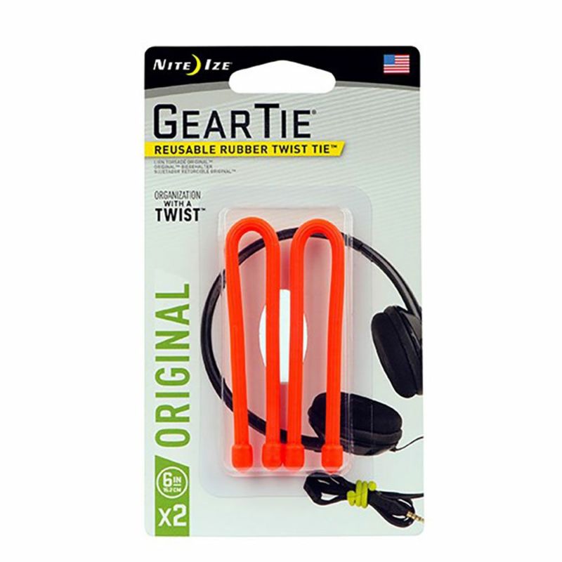 福袋 売れ残り ギアータイ NiteIze オリジナル NI01982 2P オレンジ 6インチ テープ・結束具