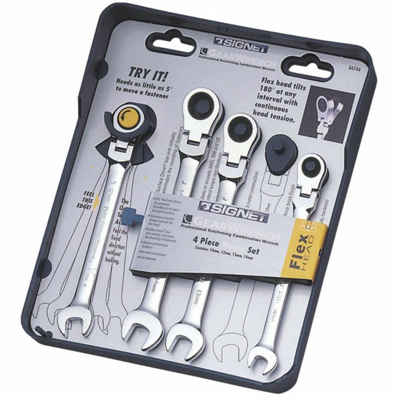 SIGNET 4PC スイベルSIGNETレンチセット MM 34744 | WORLD IMPORT TOOLS