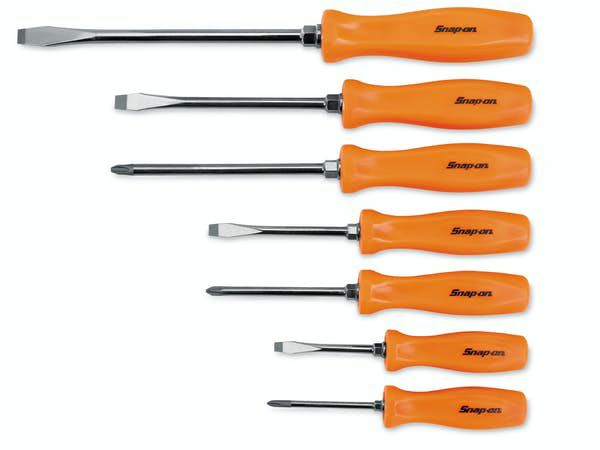 SNAP-ON 7pc クラシックグリップドライバーセット オレンジ SDDX70AO  