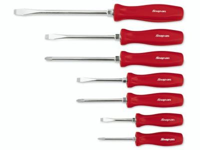 SNAP-ON 7pc クラシックグリップドライバーセット レッド SDDX70AR