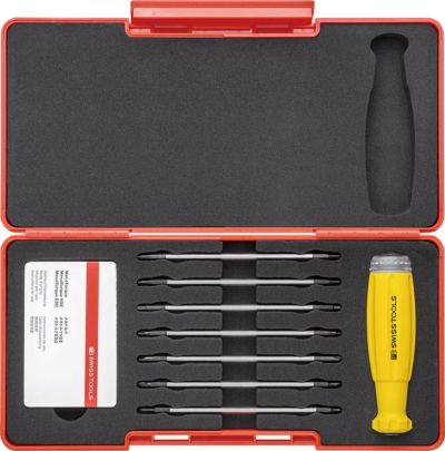 PB SWISS TOOLS 差替式ドライバーセット 9本組 ブラック 8218.BK
