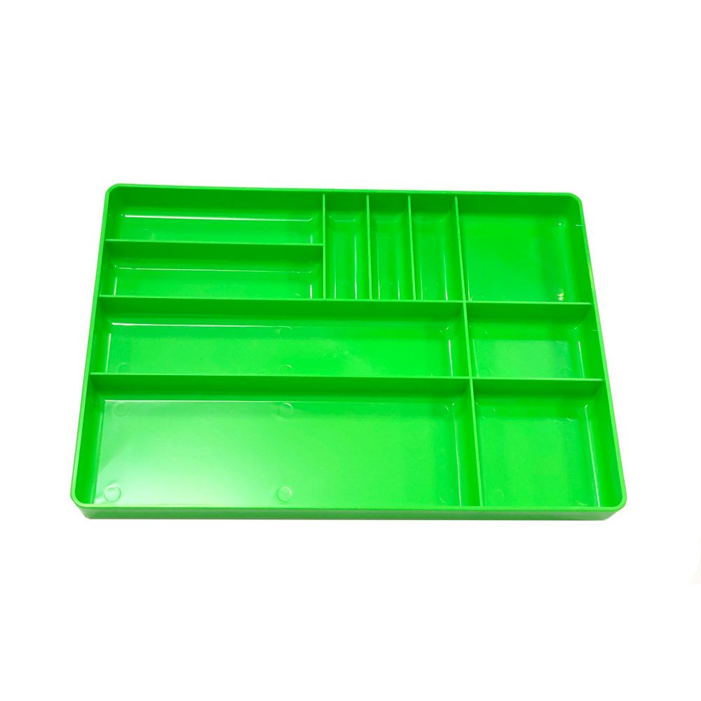 工具箱の引き出し整理にはもちろん、細かいパーツの洗浄にも使える WITオリジナルツールトレイ Lサイズ グリーン