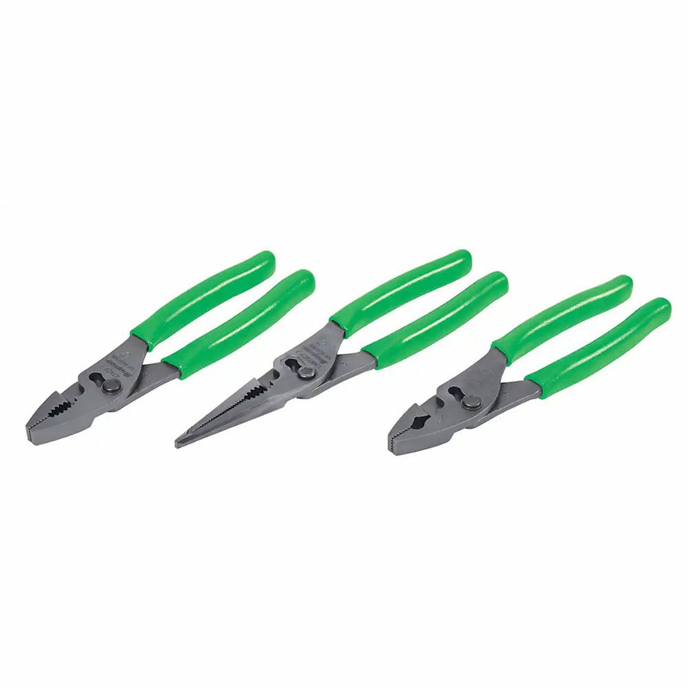 SNAP-ON スリップジョイントプライヤー3本セット グリーン PL347ACFG 