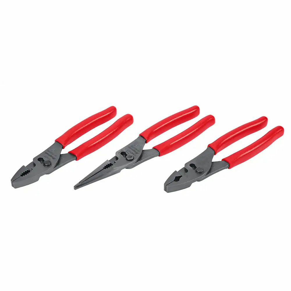 SNAP-ON スリップジョイントプライヤー3本セット レッド PL347ACF 