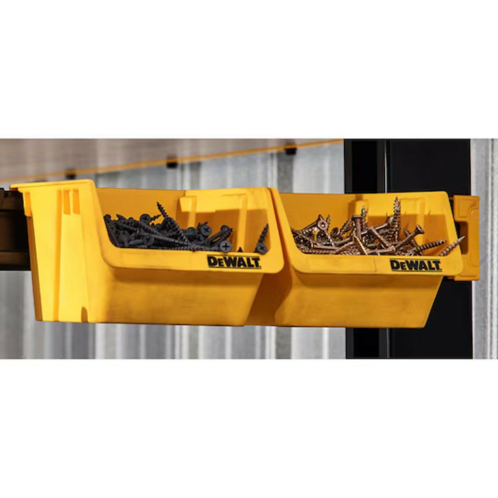 ネジやボルトの整理に便利。中身が見やすく、工具なしでレールに装着でき、最大4.5kgまで対応の樹脂製カップ。